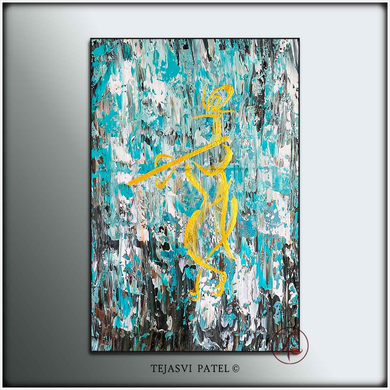 krishna Abstract Art : Dwarkapati - krishna