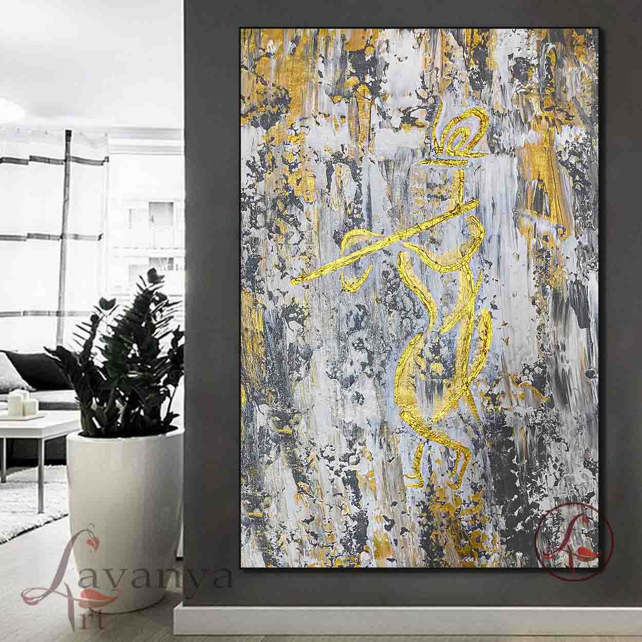 krishna Abstract Art : Shreshta - krishna